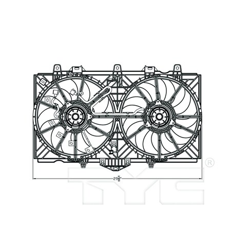 Tyc TYC DUAL RADIATOR AND CONDENSER FAN ASSE 623080